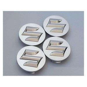 Tekerlek kapakları 4pcs/lot araba stili 54mm abs suzuki rozeti merkezi göbek kapağı amblemi Swift Sport SX4 Alto Drop Teslimat Otomobilleri M DHUHG