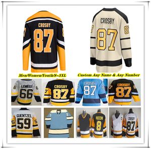 Sidney Crosby Pittsburgh Hokey Forması Jake Guentzel Evgeni Malkin Erik Karlsson Bryan Rust Reilly Smith Kris Letang Marcus Pettersson Lars Eller Tristan Jarry Kid