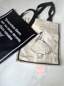 Сумки для хранения 35x45см Canvas Tote Tote Beauty Gift Организация D Классическая печатная корпус