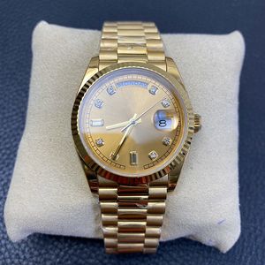 Дизайнерские часы Высококачественные мужские часы 36 мм с недельным календарем, автоматические механические часы с бриллиантами, нержавеющая сталь 904L и сапфир, водонепроницаемая коробка