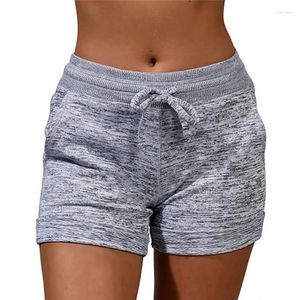 Frauen Shorts Ladies High Taille Workout Elastic Band Schnürdekor für Frauen Sport Fitnessstudio Vital Fitness Short Hosen