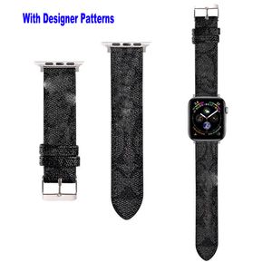 Роскошные Apple Watch Ultra 38 40 41 42 44 45 49 мм цветочные кожаные часы -часы для ремня для Apple Wath
