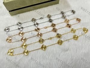 Klasik moda cazibe kolye dört yapraklı yonca tasarımcı mücevher 18k altın kolye bayanlar 10 çiçek kolye zarif takı hediye aksesuarları toptan