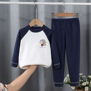 Baby -Kleidungsstücke warme Unterwäsche Set Kleinkind Outfits Boy Tracksuit süße Winterunterwäsche und Hosen 2pcs Sportanzug Fashion Kids Girls Clothes 28dp#