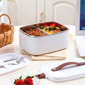 110V/220V/12V Electric Lunch Box Car Cooker 304 Stainless Steel Food Warmer Heating Water Free Bento Box 70 Thermal Box 1.8L 231221