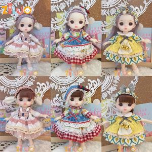 16см Bjd Doll Toy Girl Multi Multi Mail Multe Doll Prome 1/8 Модная кукла Детская игрушка Munecas Birthday Gift Bjd Toy 231225