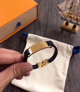 Классический кожаный браслет для мужчин и женщин, модный простой универсальный 3-цветный браслет на руку с подарочной коробкой RY3694338506