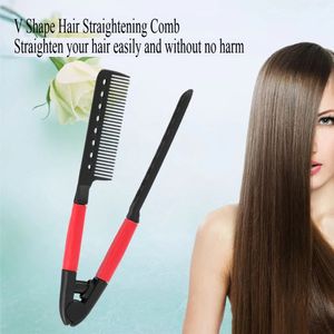 2 pçs beleza pente de cabelo alisamento escova v forma dobrável salão cabeleireiro ferramenta estilo vestir-se 231225