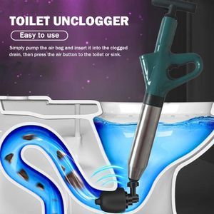 New Stainless Steel Toilet Pipe Dredger Pneumatic Household High-pressure Dredging Tool Set Thickened Wall Cylinder Sturdy And Safe