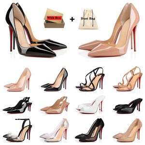 2024 Dress Shoes Red Bottoms High Heels Luxury Womens Platform Woman Designer Slingback Womandress Whitedress Promdress Peep-toes Sexy Pointed Toe Sneakers