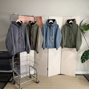 Erkek Ceketler Tasarımcı Ceket Kış Paltosu Erkekler Zip Ceket Vintage Kapşonlu Yıkalı Ceket Kalın pamuklu Klip Sıcaklık Koruma Toptan Fiyat
