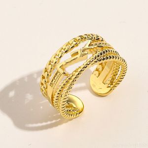 Anel de amor anel de casamento popular designer anel 18k banhado a ouro clássico jóias acessórios presentes anéis para mulher