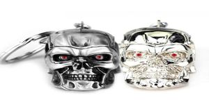 10pcslot moda anahtarları takılar gümüş kolye film sonlandırıcı iskelet maskesi anahtar zinciri kafatası anahtar yüzüğü erkek için araba anahtar zinciri5165309