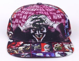 DC Comic the Joker Marka Snapback Cap Moda Baskı Erkekler Kadınlar Ayarlanabilir Beyzbol Kapakları Yetişkin Hip Hop Hat1456448