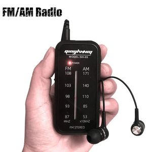 Anschlüsse Taschenradio Mini-FM/AM-Radioempfänger Tragbarer MP3-Musikplayer mit Clip auf der Rückseite/Signalanzeige unterstützt nur Kopfhörerwiedergabe