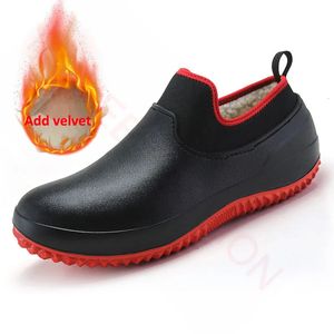 kitchen work shoes for Men Rain Boots Waterproof Shoes Flat Clogs Garden Shoes Kitchen Shoes kitchen chef boots zapatos size 49 231226