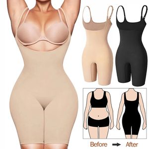 Slim Body Shaper Seamless Women Bodysuit Slimming Waist Trainer Shapewear Butt Lifter Chest Enhancing Full Slip Strappy-Backed 231225