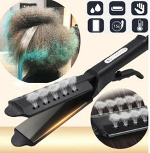 FourGear Adjustable Temperature Ceramic Hair Curler Straightener Brush Home Flat Iron straightener Comb Hair Tools 2203186388238