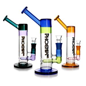 11.8 Inch Straight Glass Bubbler Bong with Inline Diffuser Perc - Dab Rig Water Pipe for Tobacco Smoking