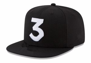 2017 Popüler Şans Rapçi 3 Şapka Cap Siyah Mektup Nakış Beyzbol Kapağı Hip Hop Sokak Giyim Strapback Snapback Sun Hat Bone9251053