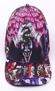 DC Comic the Joker Marka Snapback Cap Moda Baskı Erkekleri Kadınlar Ayarlanabilir Beyzbol Kapakları Yetişkin Hip Hop Hat3024356