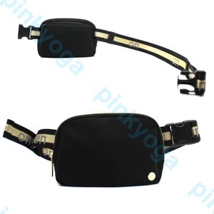 Yoga Bag Lu Everywhere Belt Bag Gold Zipper Gold Letters On Belt Pinkyoga Special Edition Sport Running Fannypack Crossbody Bag