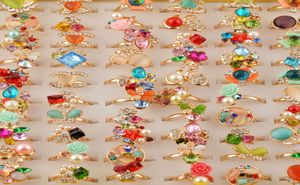 20 Stück Diamant-Juweliergeschäfte Ringe für Frauen Mädchen 2018 s Ring Damen mit Strasssteinen Mix Farben Ganzes Bijoux Femme Gi1590548