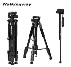 Walkingway Q222 Portable Camera Tripod Stand Aluminum Travel Tripode Monopod for Pography Video Digital SLR DSLR Camera 2103172642955