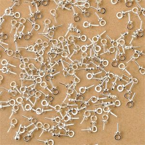 Toptan 500pcs DIY Takı Bulguları 925 STERLING Gümüş Kefalet Konektörleri Kolye Boncuklar Pearlcrystal Boncuk için Kapak 240112