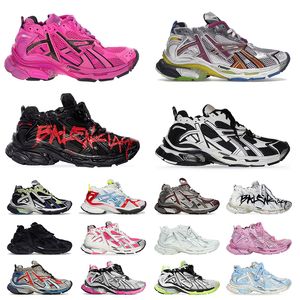 Balencaigas Shoes Balenciaga Track Runners 7  Balanciaga Belenciaga Dress Shoes Men Women Graffiti Black Lime【code ：L】Colorful Luxury Brand Designer Sneakers Trainers