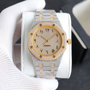 15400 Motre Be Luxe Swarovski Diamond Watch Erkekler Saatler 41mm 3120 Otomatik Mekanik Hareket Çelik kasa kol saatleri Relojes