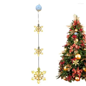 Dizeler Noel pencere ışıkları LED portatif dekor ağaçları için asmak duvarlar manteller