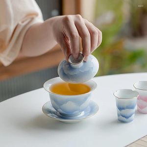Наборы чайной посуды Arita Burning Gold, ручная роспись чаши, чашки, одиночные керамические китайские горшки, чайные три таланта и