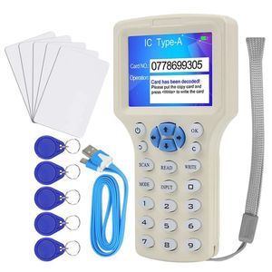 RFID Okuyucu Yazar Çapalı 10 Frekans NFC Akıllı Kart Programcısı 125KHz 13 56MHz Şifreli Kod Çözücü Yazılabilir Anahtar USB 231226