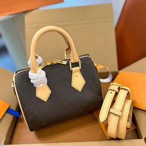 Hız mini boston çanta tasarımcı omuz çantası orijinal deri lady messenger çanta telefon çantası moda çanta nano yastık omuz çantası çanta dicky0750 Borsa Tasche