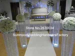 Decoratie groothandel acryl diamant gangpad stands/loopbrug stand/bruiloft kristallen pijler voor bruiloften