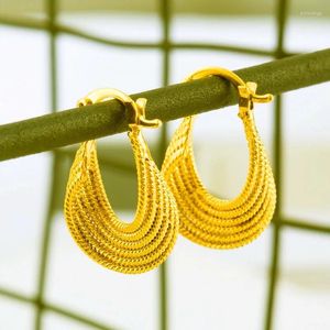 Серьги-гвоздики 24-каратного золотого цвета, арабские/африканские серьги, оптовая продажа, медные эфиопские серьги для женщин/девочек, свадебные украшения, подарки