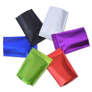 8x12cm Zipper Top Mylar Sac refermable Feuille d'aluminium Zip Lock Package Sacs d'échantillons alimentaires Scjom Cjxst