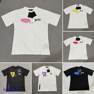 Qj0e erkek tişörtler tişört tasarımcısı avuç içi kadın tee spor kıyafetleri pamuk sokak grafitir yüksek hipster gevşek bağlantı artı si