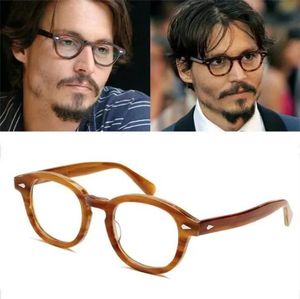 Çerçeveler Lemtoshs Gözlükler Erkekler Johnny Depp gözlükler Çerçeve Şeffaf Lens Marka Tasarımcı Bilgisayar Gözlükleri Erkek Yuvarlak Vintage Üst Kalite