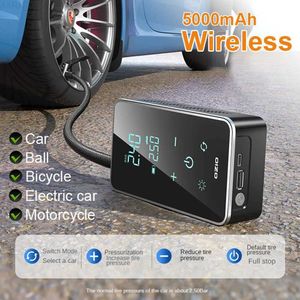 Inflatable Pump Wireless Air Pump 150psi Touch Screen Portable Electric Tire Inflator For Car Bicycle Motorcycle Mini Air Compressor InjectorL231227