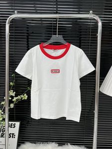 Damen T -Shirt Designer Miu für Frauenhemden mit Brief und Dot Fashion T -Shirt mit gestickten Buchstaben Sommer kurzärmelige Tops Tee Frau Frau