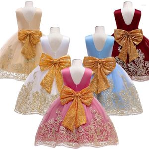 Girl Dresses Children Birthday Dress per ragazze Elegante Baby Tutu con Bownot Evening Formale per feste per matrimoni per bambini Vestitidos