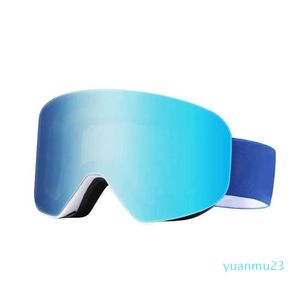 Goggles kayak gözlükleri manyetik goggs silindirik erkekler kadın çift katman anti sis snowboard gogg ing gözlükleri kar gözeyli güneş gözlükleri kılıf