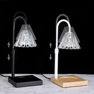 Романтическая электрическая лампа-свеча, грелка, плавящийся воск, креативный стол для ароматерапии, деревянное основание, освещение, прикроватный аромат, декор 231226
