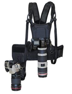 Carrier II Multi Camera Carrier Pographer Vest with Dual Side Holster Strap for Canon Nikon Sony DSLR Camera8416823