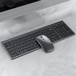 Bluetooth 5.0 2.4G Беспроводная клавиатура и мышь комбинированная мини-мультимедийная клавиатура и мышь для ноутбука, ПК, ТВ, iPad, Macbook, Android