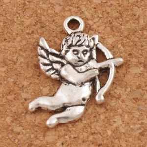 Cupid Angel Charms Sagacts 100pcs Lot Antik Gümüş Takı Bulguları Bileşenler DIY L107 22 3x15 8mm295b