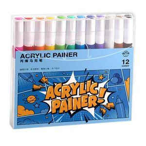 Акриловые маркеры для рисования, ручки для рисования по ткани, рукоделие, товары для рукоделия с 60 цветами, водонепроницаемые, сильное покрытие, быстросохнущие 231227
