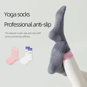 Kadın SOCKS Yoga Kadın Yaz İnce Modeli Tüp Profesyonel Kaymaz Saf Pamuk Spor Fitness Pilates Sonbahar Çorapları